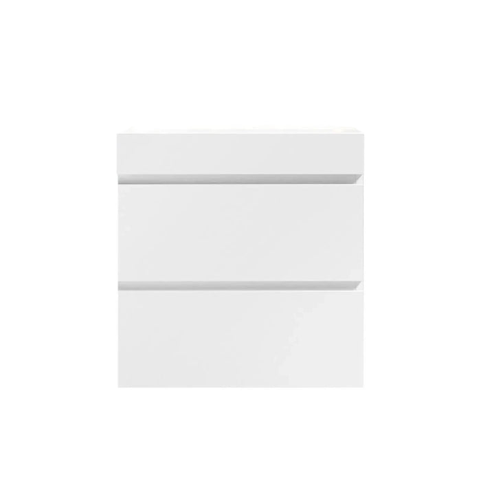 BB02-24-101, Integrated solid surface basin WITHOUT drain & faucet, glossy white color Default -DTYStore