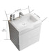 BB02-24-101, Integrated solid surface basin WITHOUT drain & faucet, glossy white color Default -DTYStore