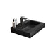 BB02-24-109, Integrated engineered quartz basin WITHOUT drain and faucet, matt black color Default -DTYStore