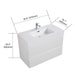 BB02-36-101, Integrated solid surface basin WITHOUT drain and faucet, glossy white color Default -DTYStore