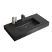 BB02-36-109, Integrated engineered quartz basin WITHOUT drain and faucet, matte black color Default -DTYStore