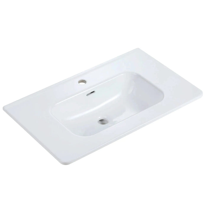 BB04-30-301, Integrated white ceramic basin, drain not included Default -DTYStore