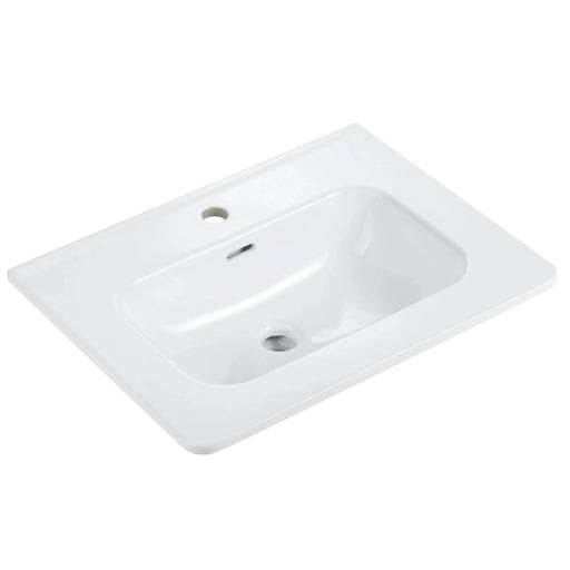 BB0424Y301, Integrated glossy white ceramic basin, drain and faucet not included Default -DTYStore