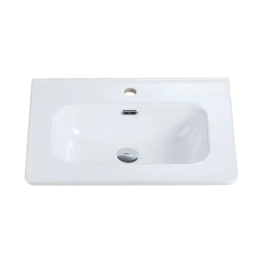 BB0424Y301, Integrated glossy white ceramic basin, drain and faucet not included Default -DTYStore