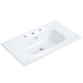 BB0930Y331, Integrated white ceramic basin with three predrilled faucet holes, faucet and drain assembly NOT included Default -DTYStore