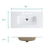 BB0936Y331, Integrated white ceramic basin, drain assembly NOT included Default -DTYStore