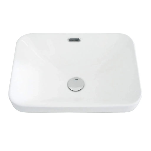 BB12-18-101, Integrated White Ceramic Basin, Drain NOTIncluded Default -DTYStore