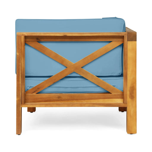 BRAVA X-BACK - 2 SEATER SECTIONAL LOVESEAT WITH COFFEE TABLE, BLUE Default -DTYStore