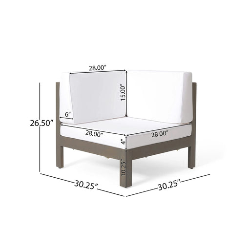 BRAVA X-BACK 4-PIECE SOFA SET , WHITE Default -DTYStore