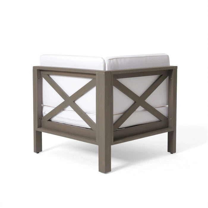 BRAVA X-BACK 4-PIECE SOFA SET , WHITE Default -DTYStore