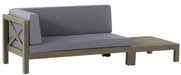 BRAVA X-BACK CORNER BENCH-L WITH COFFEE TABLE Default -DTYStore