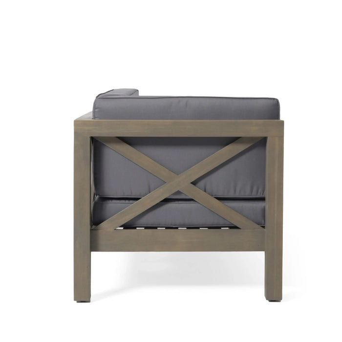 BRAVA X-BACK CORNER BENCH-L WITH COFFEE TABLE Default -DTYStore