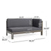 BRAVA X-BACK CORNER BENCH-L WITH COFFEE TABLE Default -DTYStore