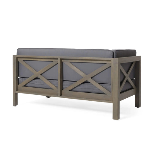 BRAVA X-BACK CORNER BENCH-L WITH COFFEE TABLE Default -DTYStore