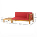 BRAVA X-BACK CORNER BENCH-R WITH COFFEE TABLE , RED Default -DTYStore