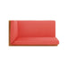BRAVA X-BACK CORNER BENCH-R WITH COFFEE TABLE , RED Default -DTYStore