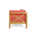 BRAVA X-BACK CORNER BENCH-R WITH COFFEE TABLE , RED Default -DTYStore