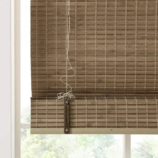 Bamboo Light Filtering Roman Shade 64'L Default -DTYStore