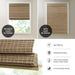 Bamboo Light Filtering Roman Shade 64'L Default -DTYStore