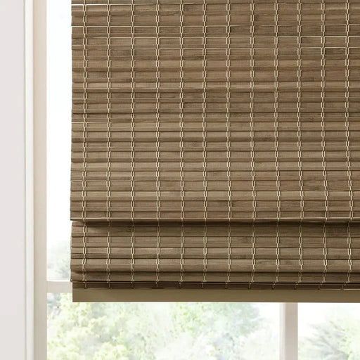 Bamboo Light Filtering Roman Shade 64'L Default -DTYStore