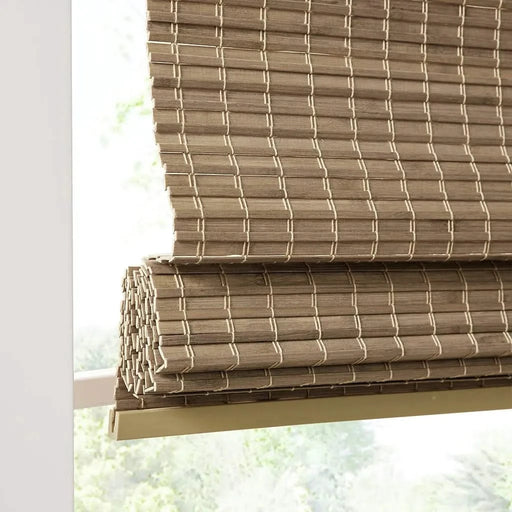 Bamboo Light Filtering Roman Shade 64'L Default -DTYStore
