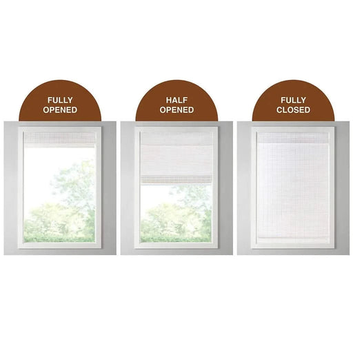 Bamboo Light Filtering Roman Shade 64'L Default -DTYStore