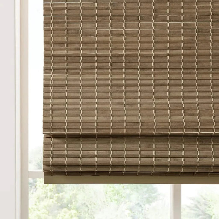 Bamboo Light Filtering Roman Shade 64'L Default -DTYStore
