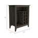 Bar Cabinet Castle, One Open Shelf, Six Wine Cubbies, Carbon Espresso Finish Default -DTYStore