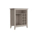 Bar Cabinet Castle, One Open Shelf, Six Wine Cubbies, Light Gray Finish Default -DTYStore