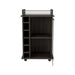 Bar Cart Baltimore, Six Wine Cubbies, Carbon Espresso Finish Default -DTYStore