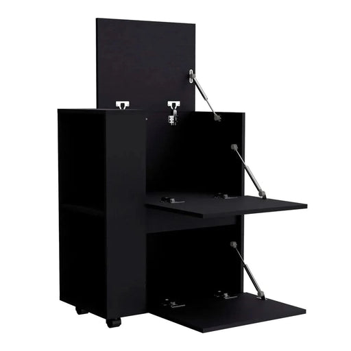 Bar Cart Belleville, Living Room, Black Default -DTYStore