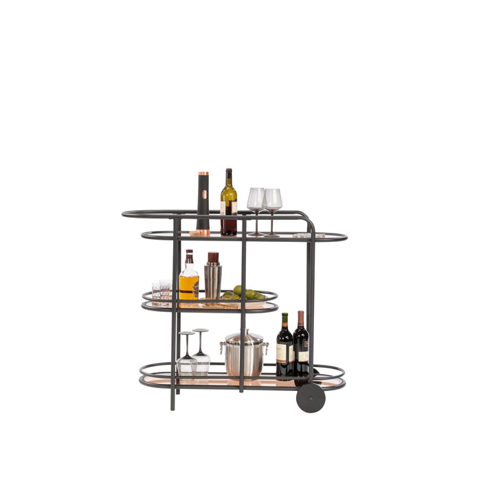 Bar Cart, Black finish Default -DTYStore