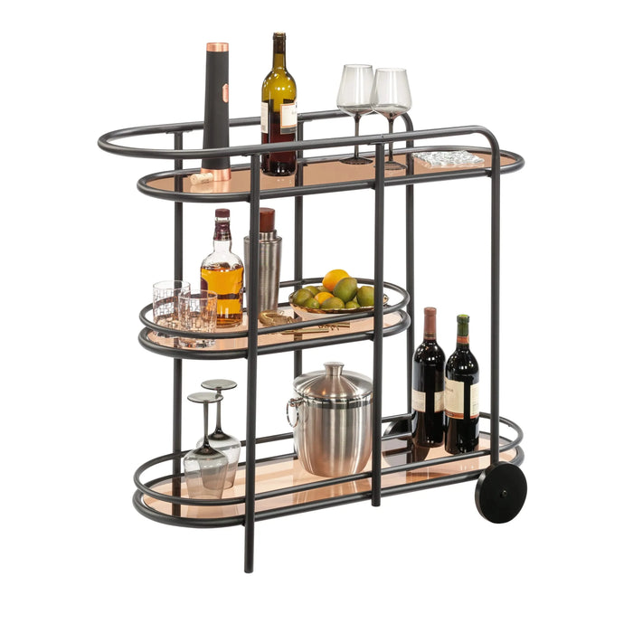 Bar Cart, Black finish Default -DTYStore