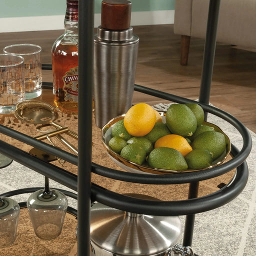 Bar Cart, Black finish Default -DTYStore