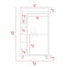 Bar Cart, Glass Door, Four Casters, Two Shelves, Carbon Espresso Default -DTYStore