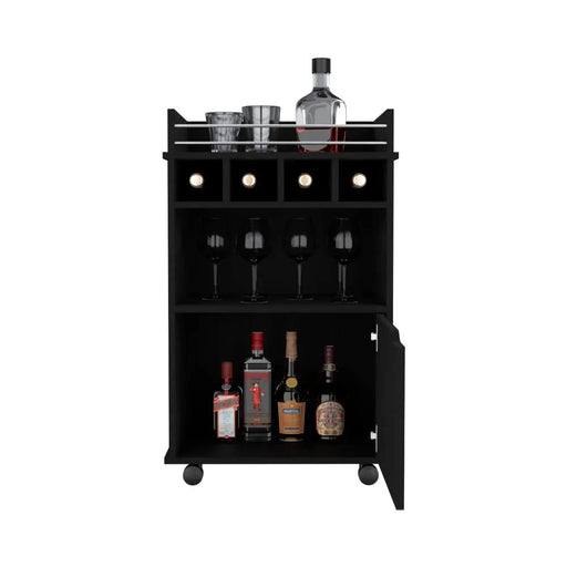 Bar Cart Kinsley, Living Room, Black Default -DTYStore