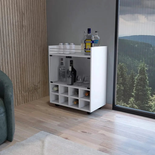 Bar Cart Philadelphia, Living Room, White Default -DTYStore