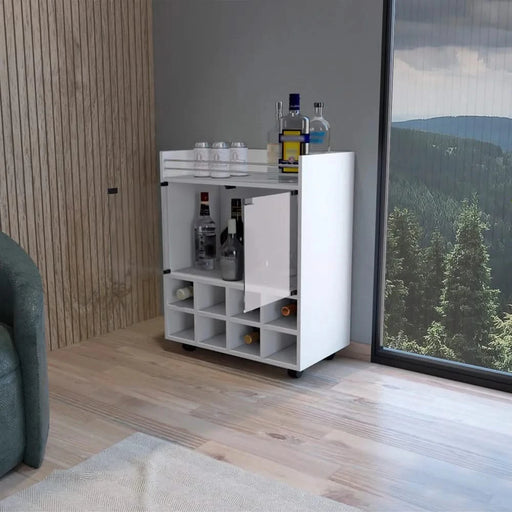 Bar Cart Philadelphia, Living Room, White Default -DTYStore