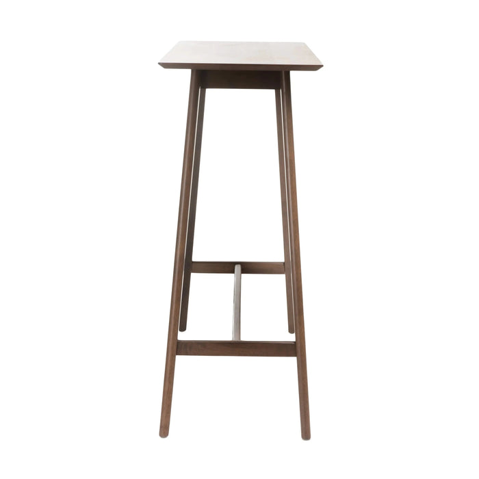 Bar Height Dining Table with Splayed Legs and Elongated Rectangular Top, Walnut Default -DTYStore