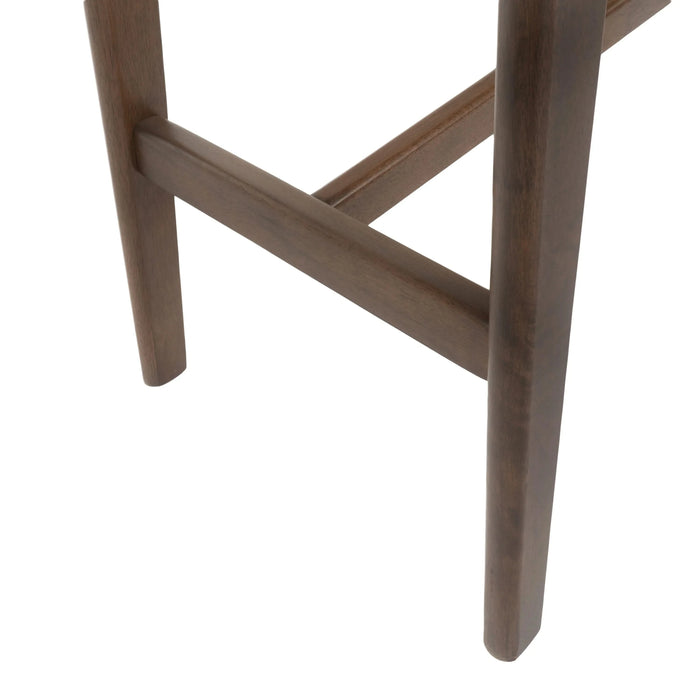 Bar Height Dining Table with Splayed Legs and Elongated Rectangular Top, Walnut Default -DTYStore