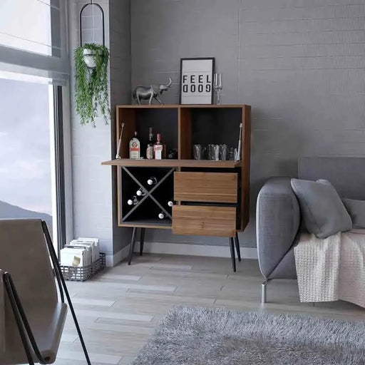 Bar Octupos, Living Room, Mahogany / Black Default -DTYStore