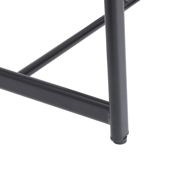 Bar Stool Set of 3 Counter Height Barstools with Back Armless Dining Chairs for Kitchen Island (Black & Walnut Brown) Default -DTYStore