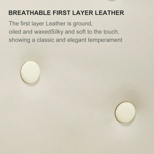 Bar Stools Set of 2,Seat Height 29.5'' Leather Wooden Bar Stools(Beige 2pc) Default -DTYStore