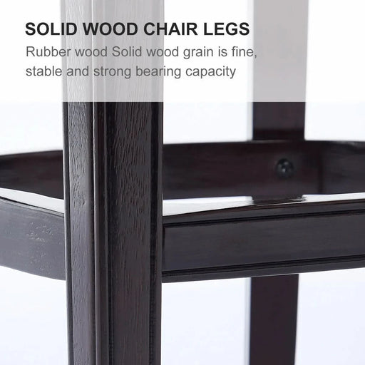 Bar Stools Set of 2,Seat Height 29.5'' Leather Wooden Bar Stools(Brown 2pc) Default -DTYStore