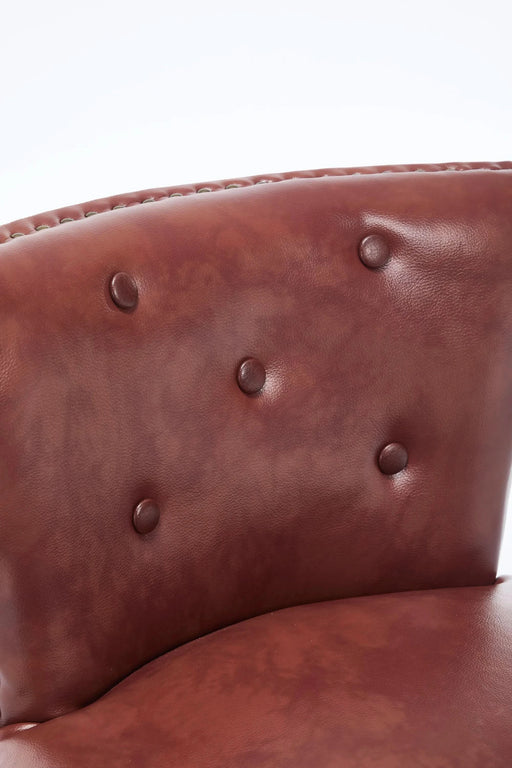 Bar Stools Set of 2,Seat Height 29.5'' Leather Wooden Bar Stools(Brown 2pc) Default -DTYStore