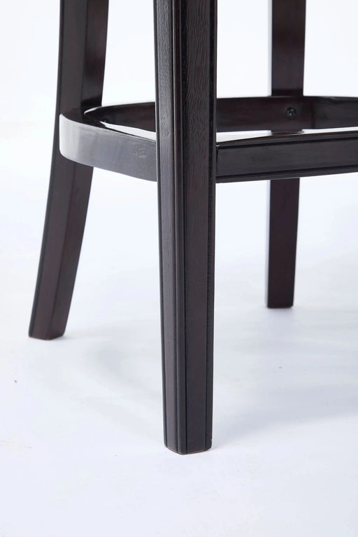 Bar Stools Set of 2,Seat Height 29.5'' Leather Wooden Bar Stools(Brown 2pc) Default -DTYStore