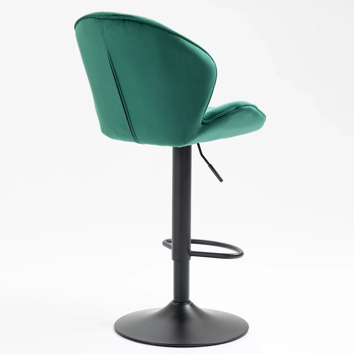 Bar Stools Set of 2 - Adjustable Barstools with Back and Footrest, Counter Height Bar Chairs for Kitchen, Pub -Green Default -DTYStore