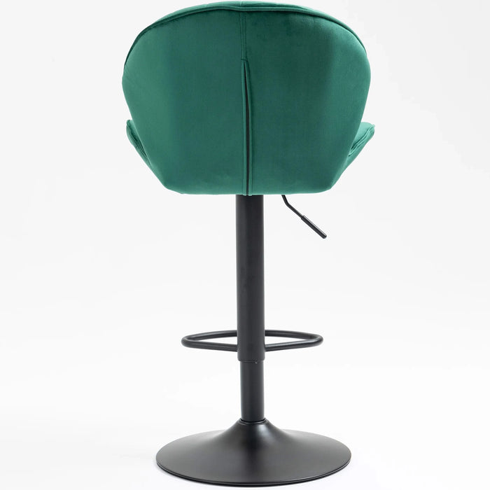 Bar Stools Set of 2 - Adjustable Barstools with Back and Footrest, Counter Height Bar Chairs for Kitchen, Pub -Green Default -DTYStore