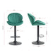 Bar Stools Set of 2 - Adjustable Barstools with Back and Footrest, Counter Height Bar Chairs for Kitchen, Pub -Green Default -DTYStore