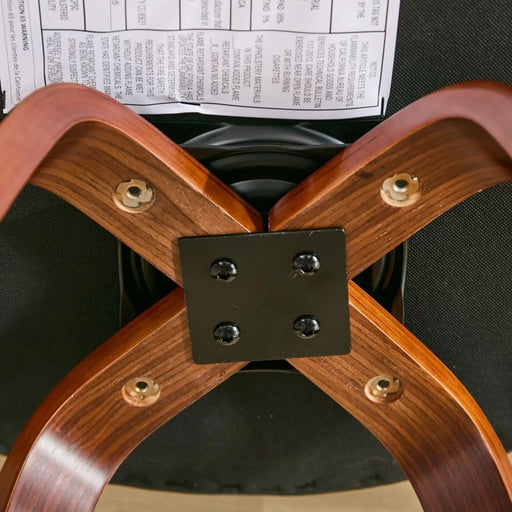 Bar Stools Set of 2, Swivel Bar Height Stools with Low Back, Wood Bar Chairs with Soft Cushion Seat, 25-Inch Seat Height (Black, 25' Counter Height) Default -DTYStore